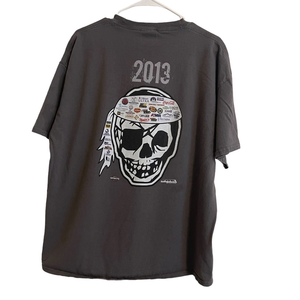 Port & Company Shirt Men XL‎ Gray Cotton Pirate Plunder Whiplash Sports Skeleton